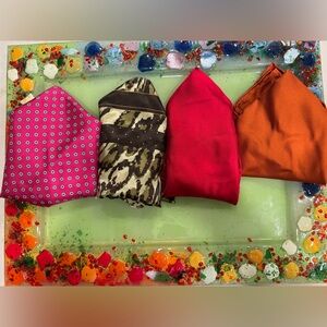 Colorful Men’s Silk Handkerchief Set